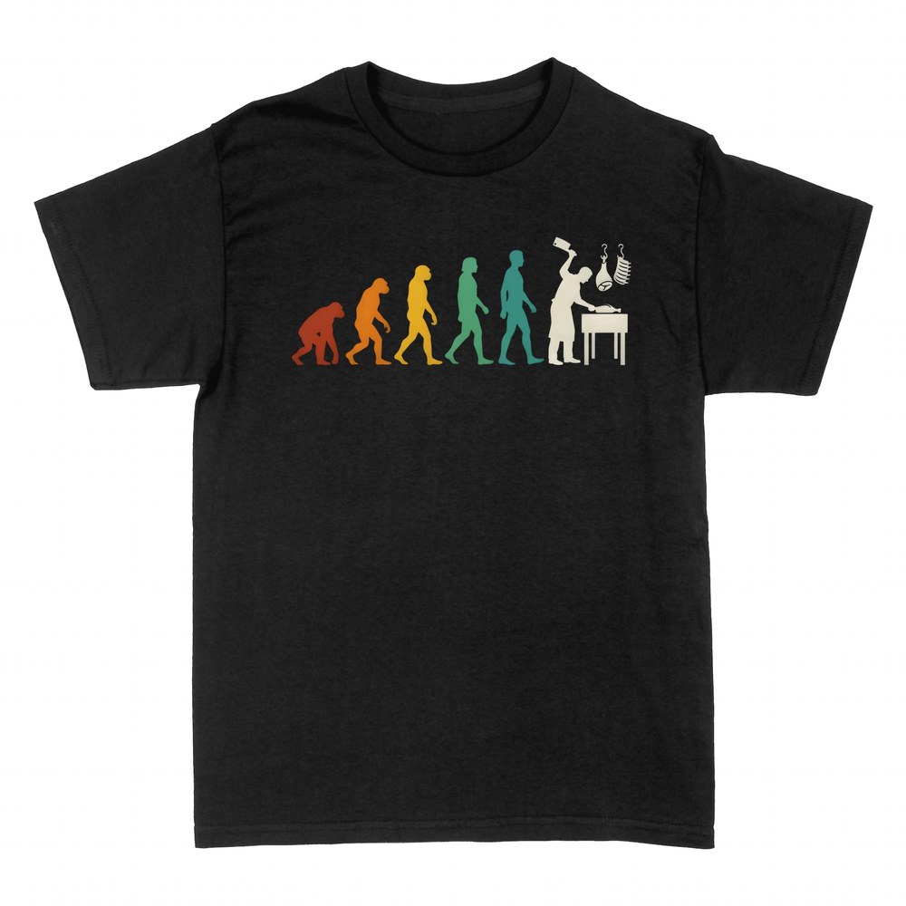 T-shirts: Butcher evolution with cleaver