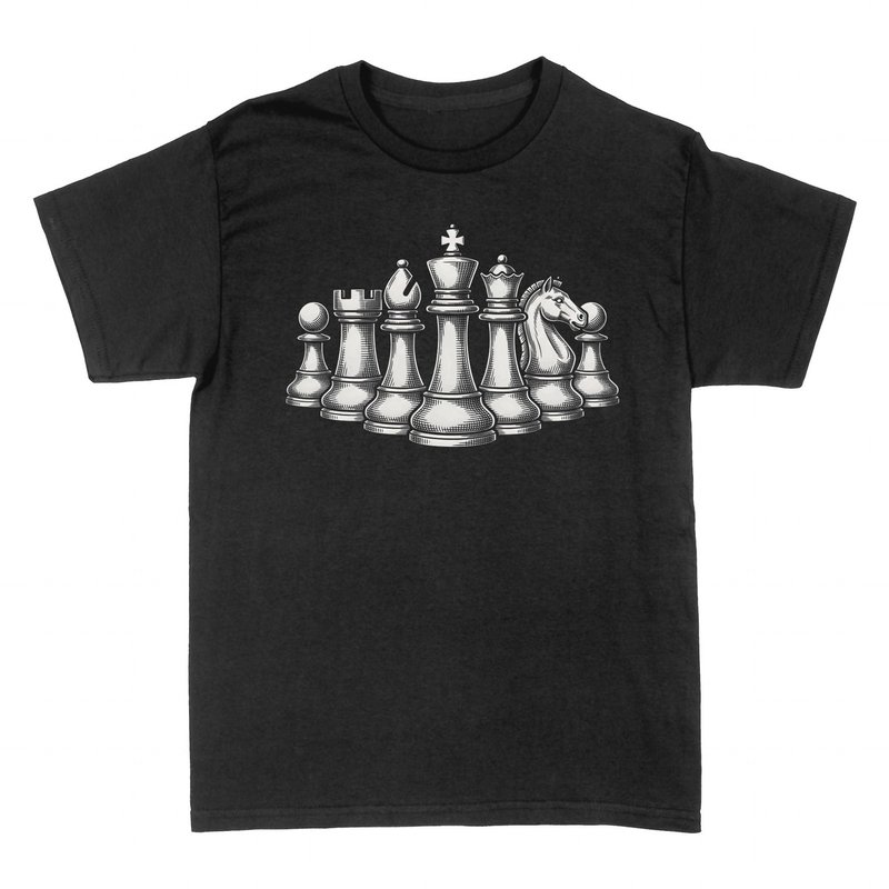 T-shirts: Chess Pieces Engraving