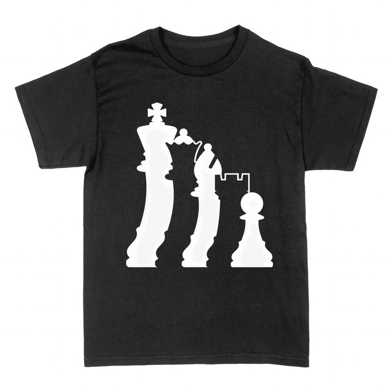 T-shirts: Chess Pieces Minimalist Silhouette