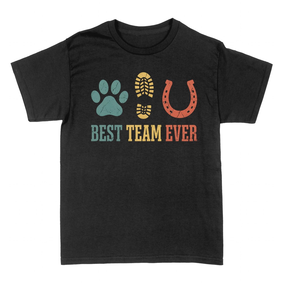 T-shirts: Dog Horse Human Best Team Ever