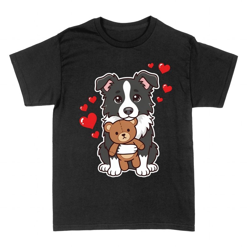 T-shirts: Border Collie Hugging Teddy Bear