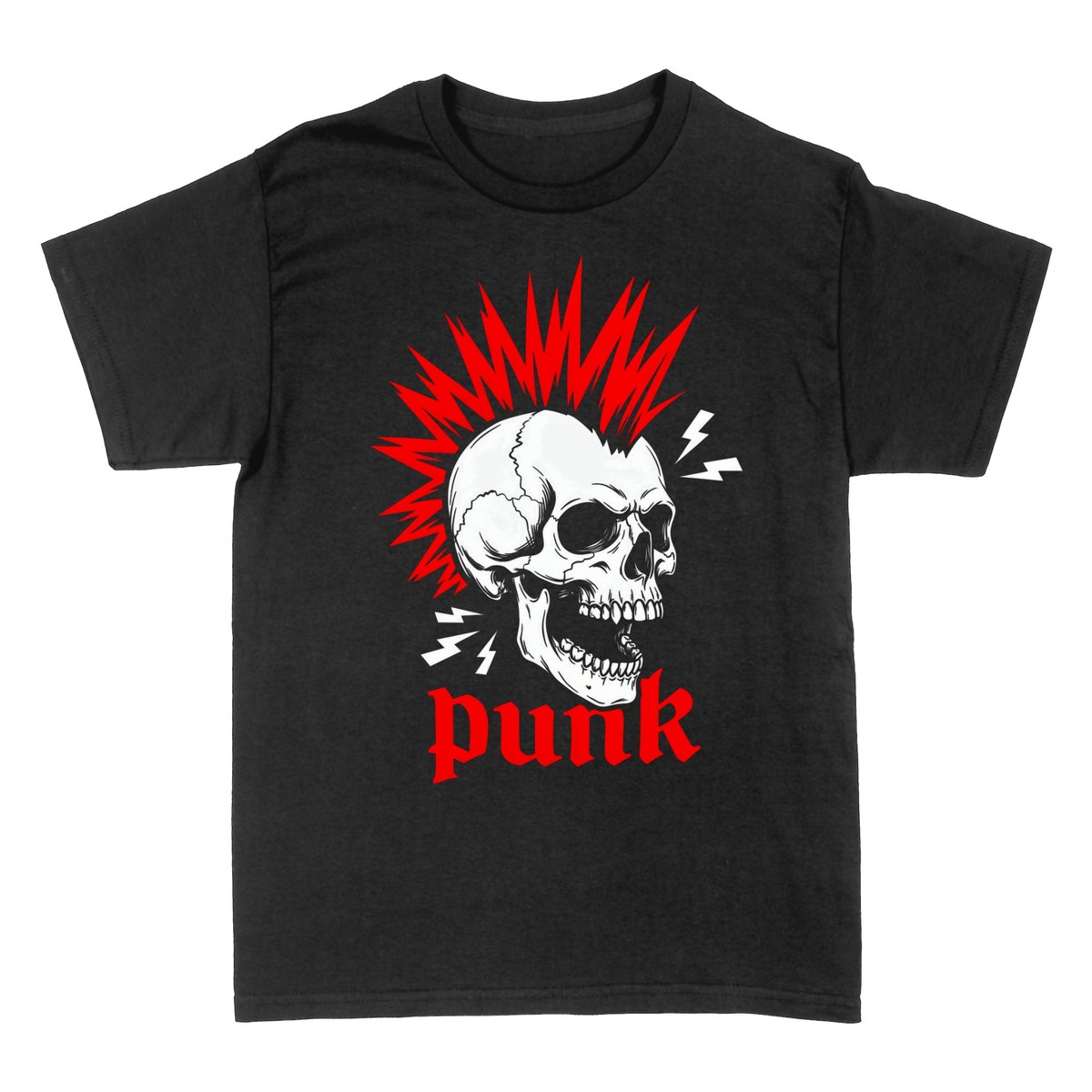 T-shirts: Punk Skull with Mohawk