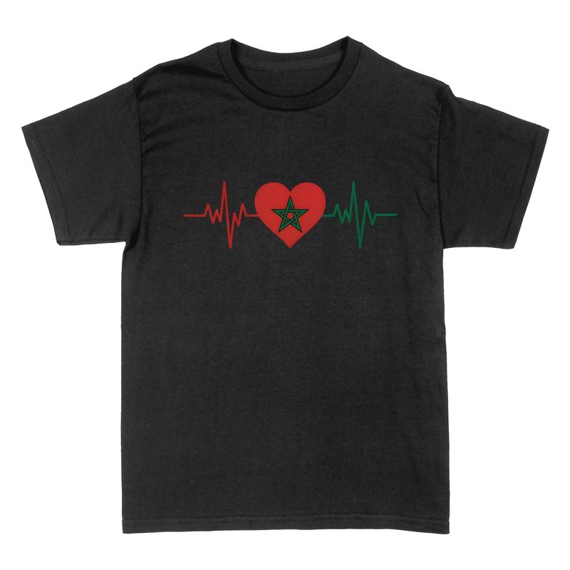 T-shirts: Morocco Football Heartbeat