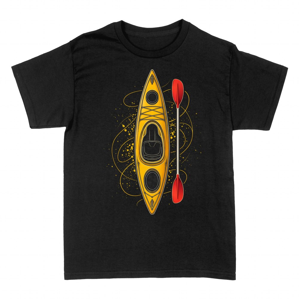 T-shirts: Aerial View Kayak with Paddle