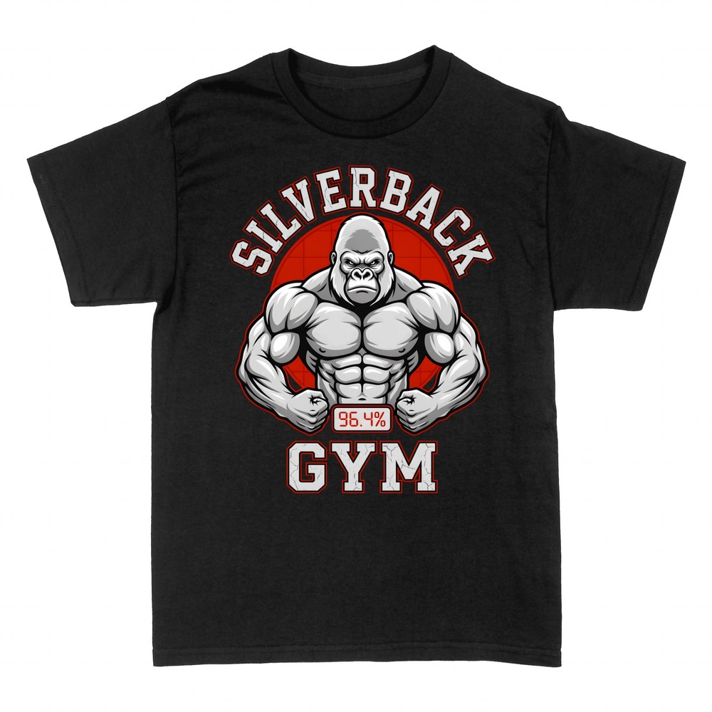 T-shirts: Silverback Gym Gorilla Bodybuilder Badge