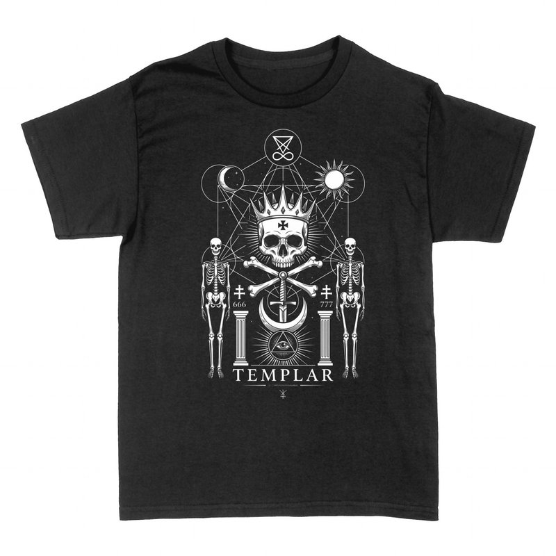 T-shirts: Masonic Templar Skull