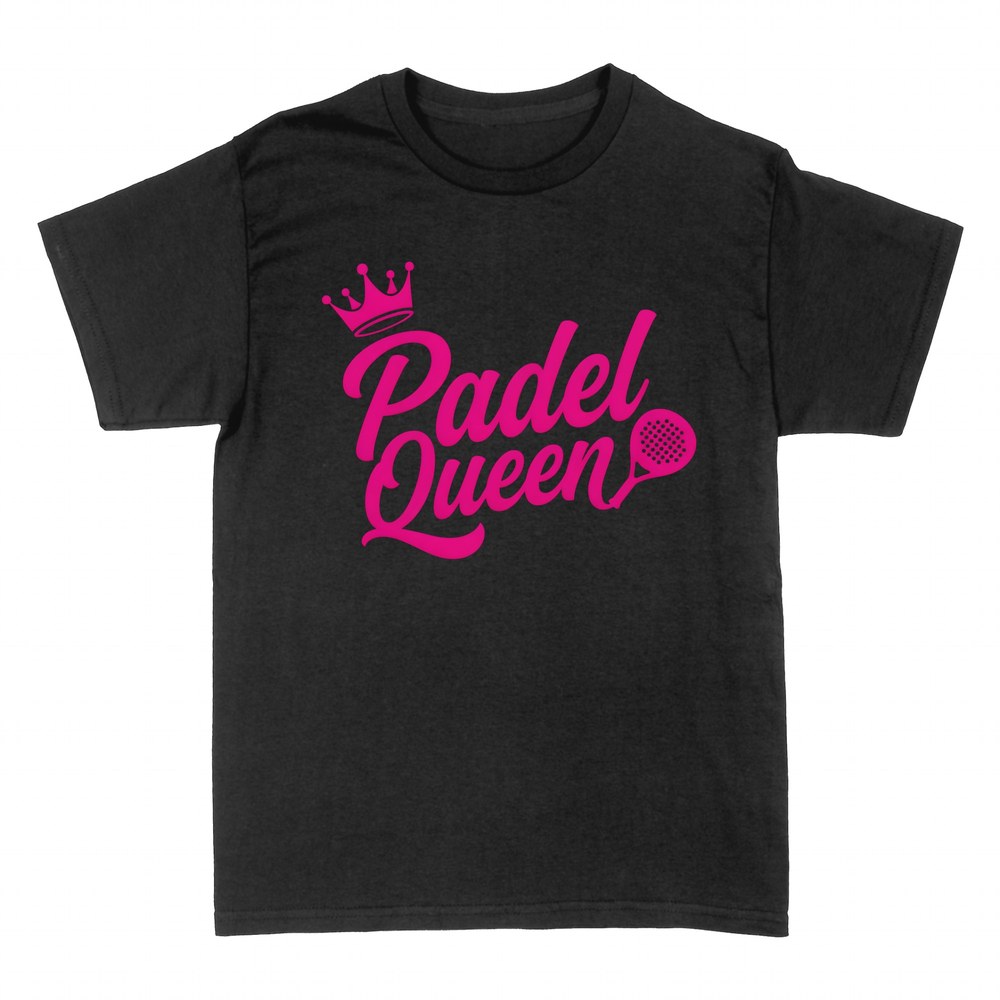 T-shirts: Padel Queen with crown and racket