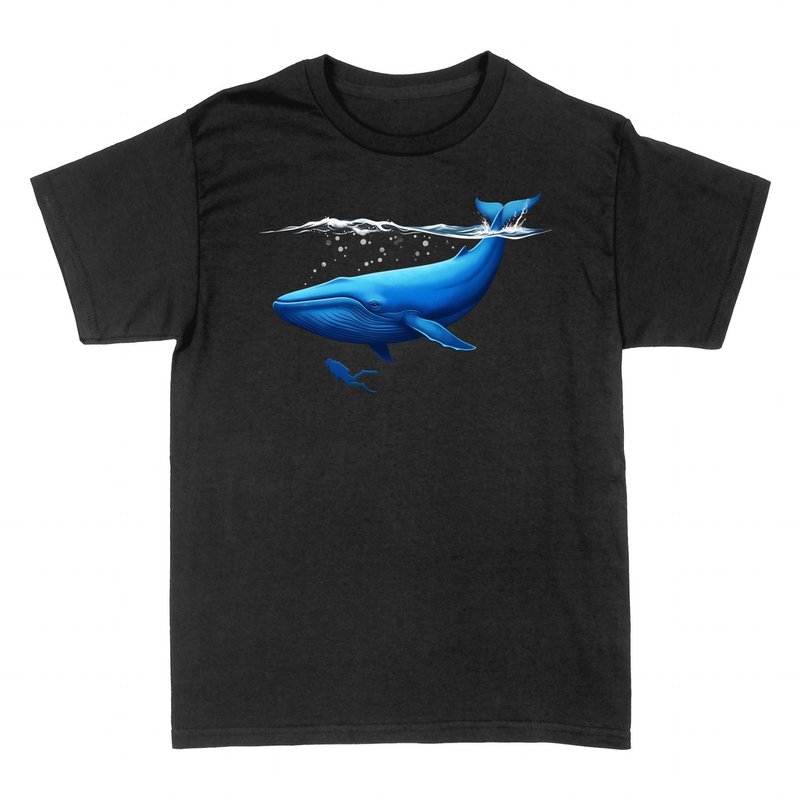 T-shirts: Blue Whale and Diver