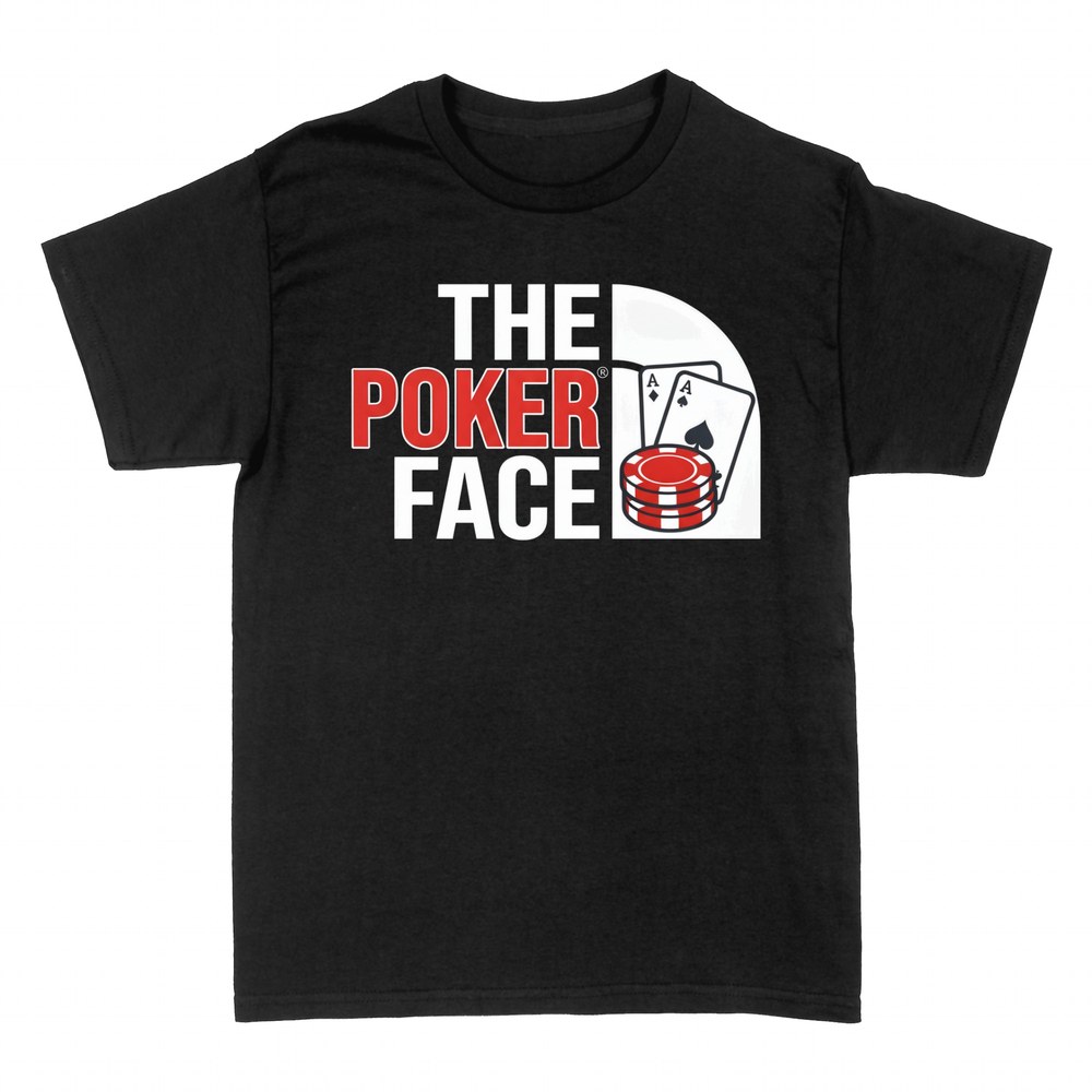 T-shirts: The Poker Face Logo Parody Aces Chips