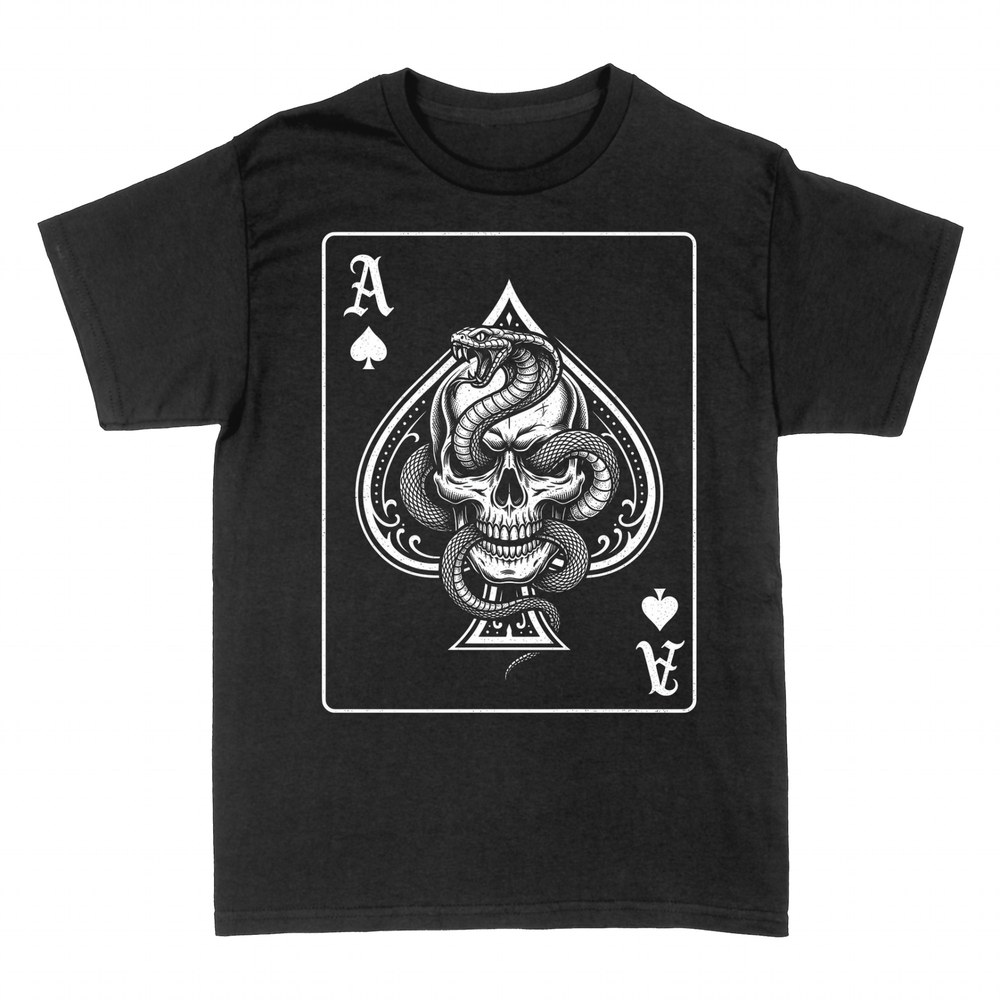 T-shirts: Ace of Spades Skull Snake