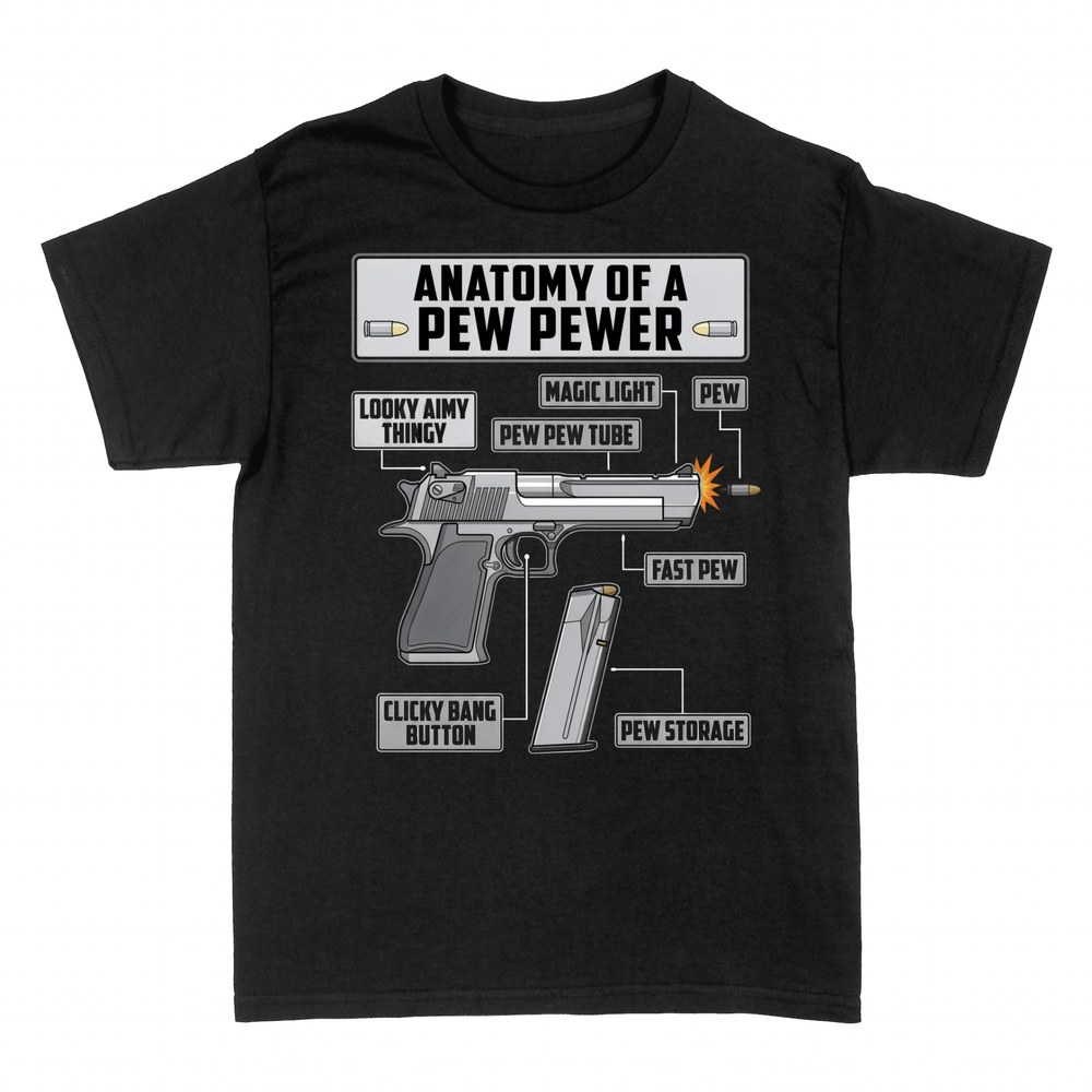 T-shirts: Anatomy of a Pew Pewer Gun Diagram