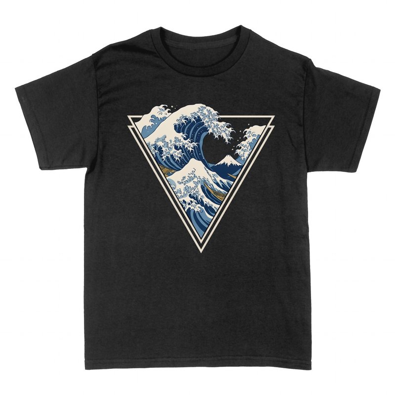 T-shirts: Great Wave Kanagawa Ukiyo-e Triangle