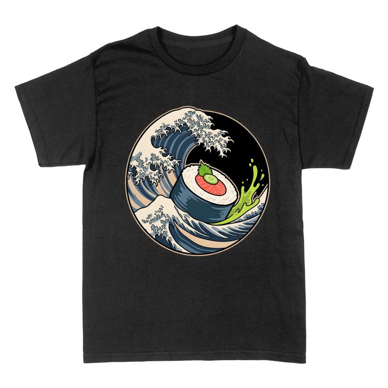 T-shirts: Sushi Great Wave Kanagawa