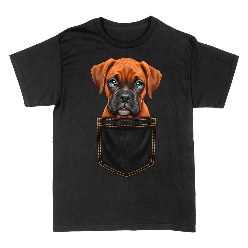 T-shirts: Boxer Puppy Pocket Dog