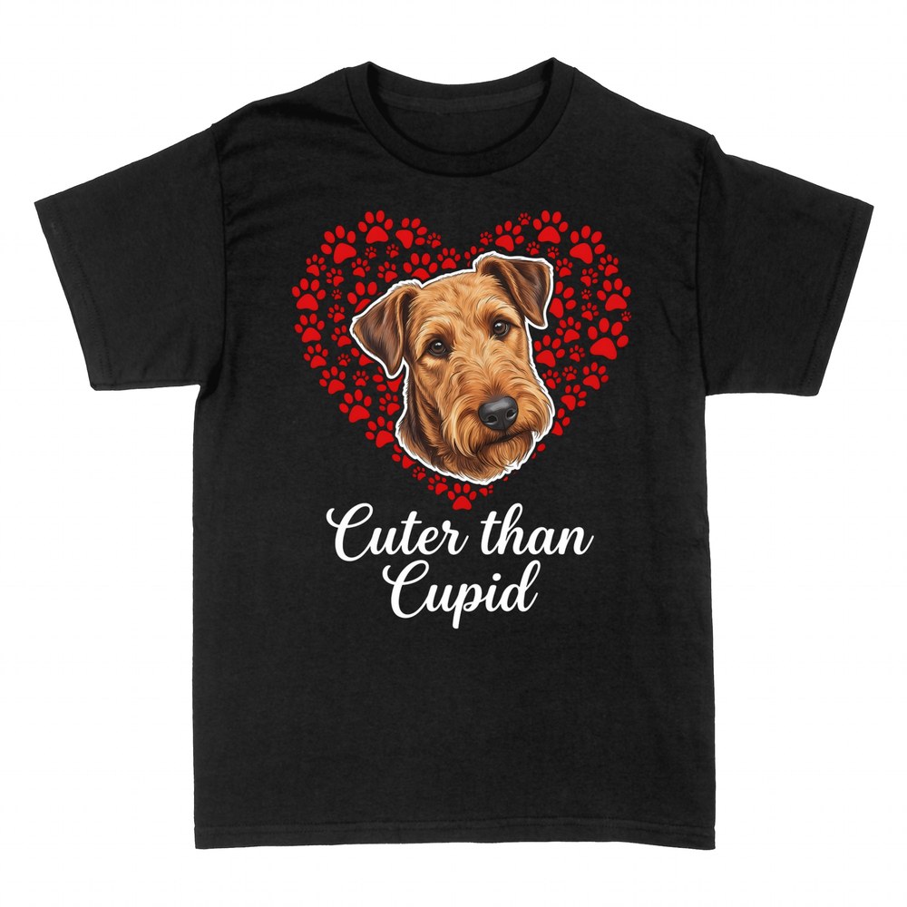 T-shirts: Airedale Terrier Cuter Than Cupid Paw Heart
