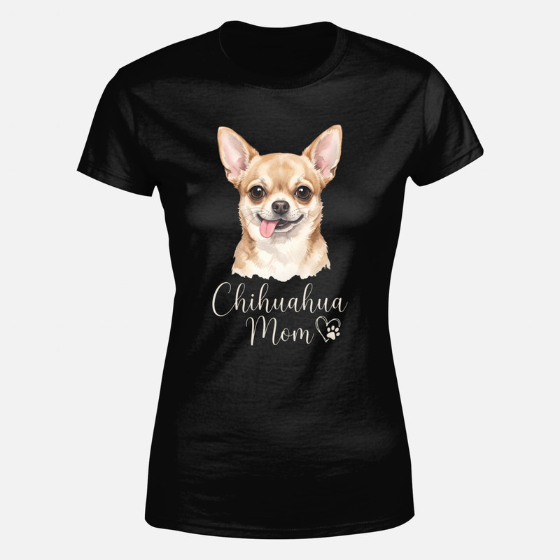 T-shirts: Chihuahua Mom Watercolor Heart