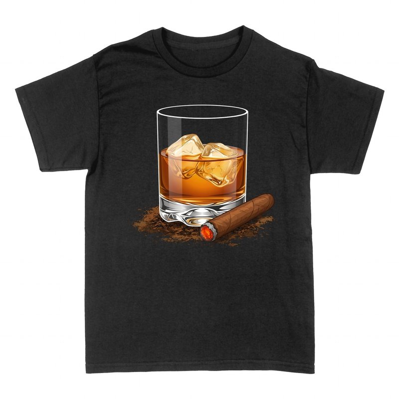 T-shirts: Whisky Glass and Cigar