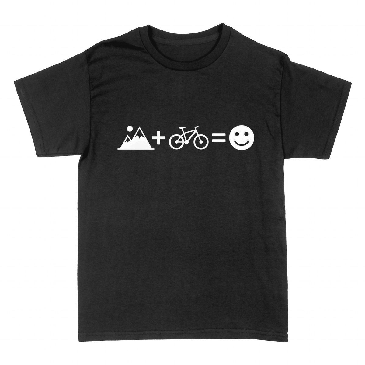 T-shirts: Mountain + Bike = Happiness