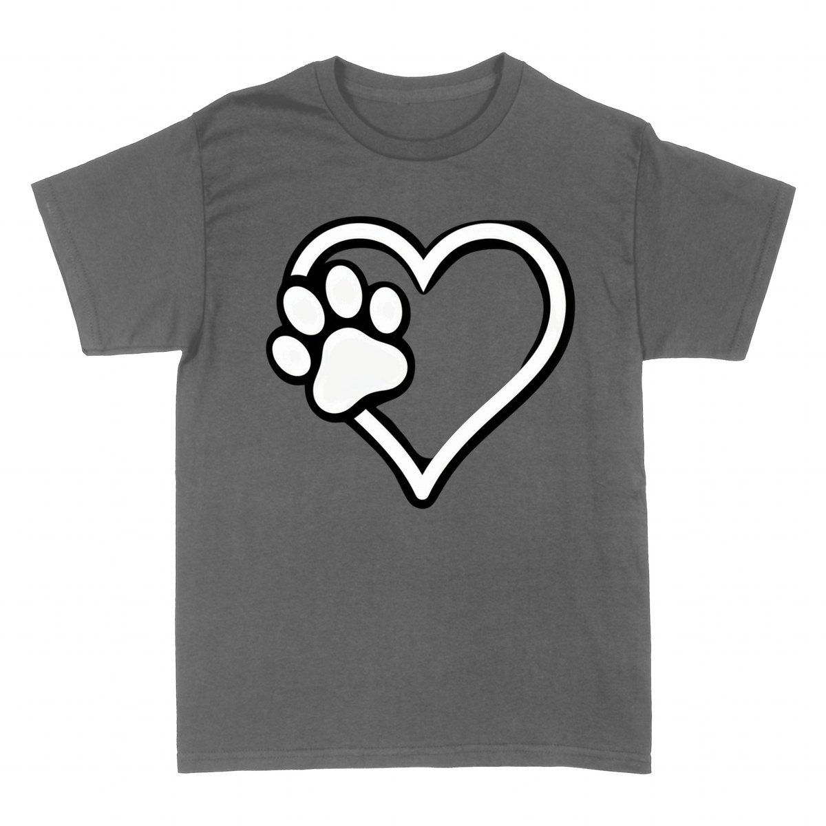 T-shirts: Paw Print Heart