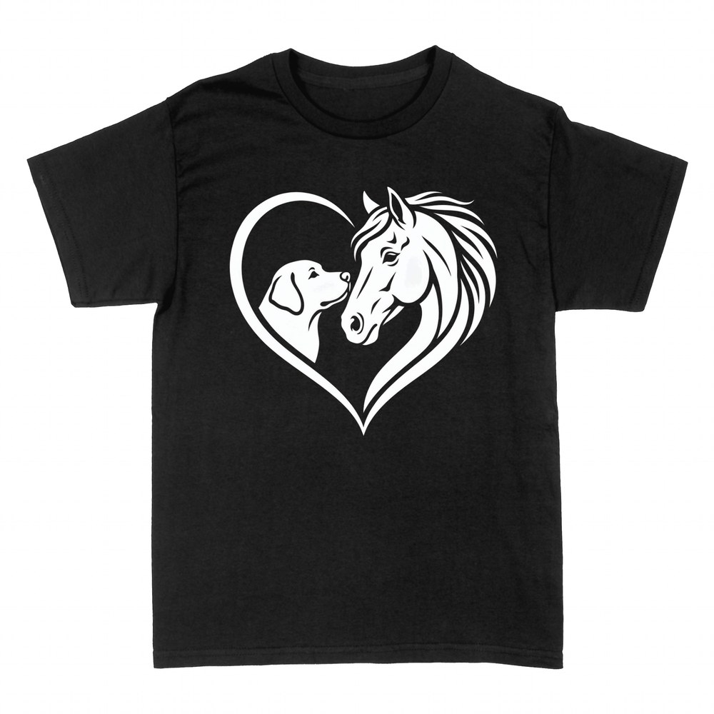 T-shirts: Horse and Dog Heart Love