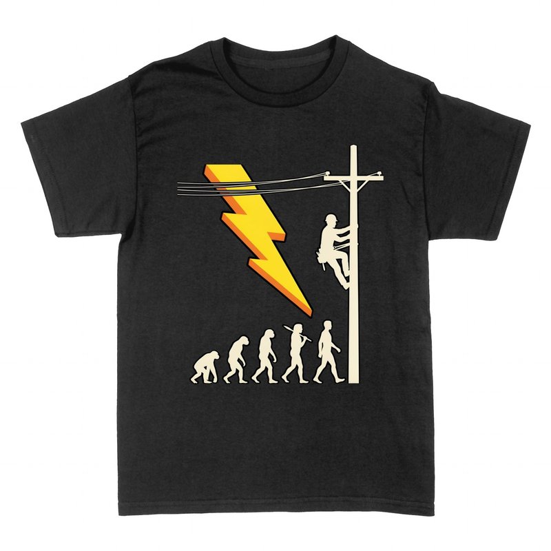 T-shirts: Electrician Evolution