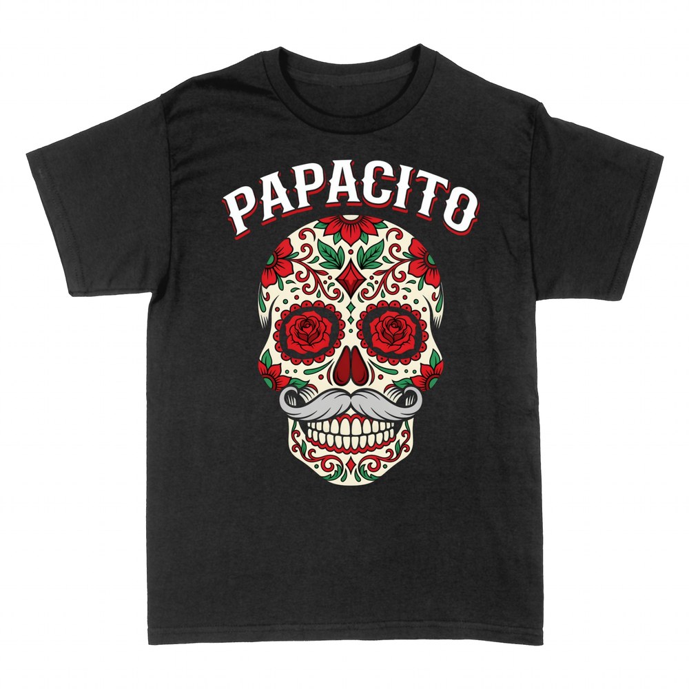 T-shirts: Papacito Mexican Sugar Skull