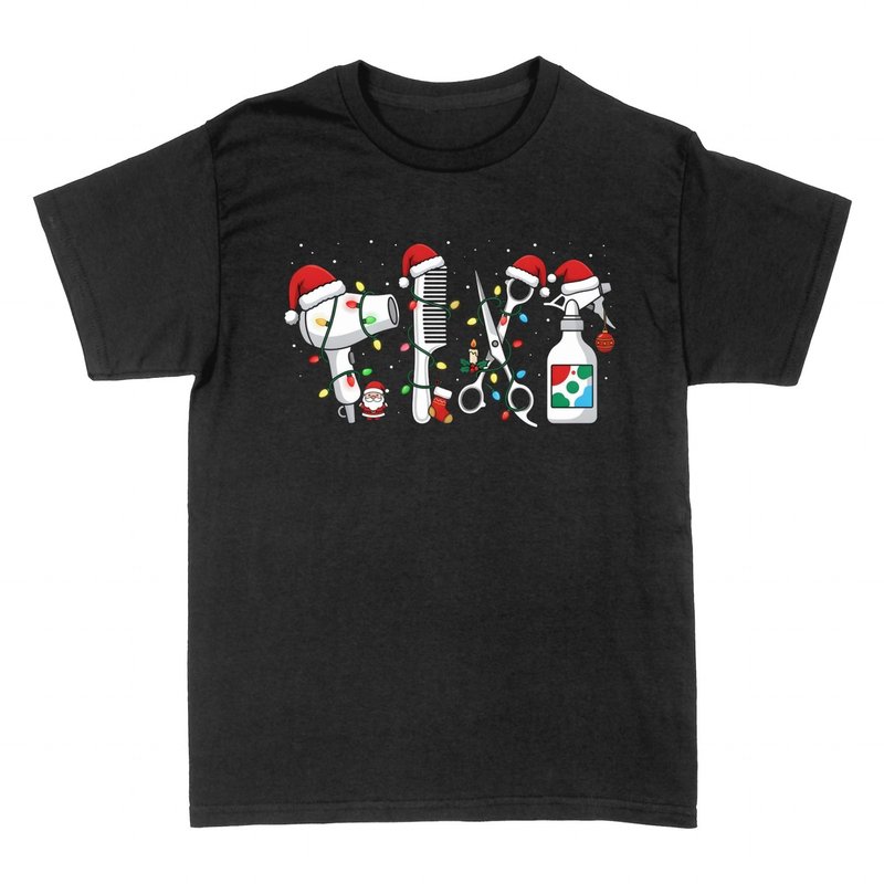 T-shirts: Hairdresser Christmas Festive Tools