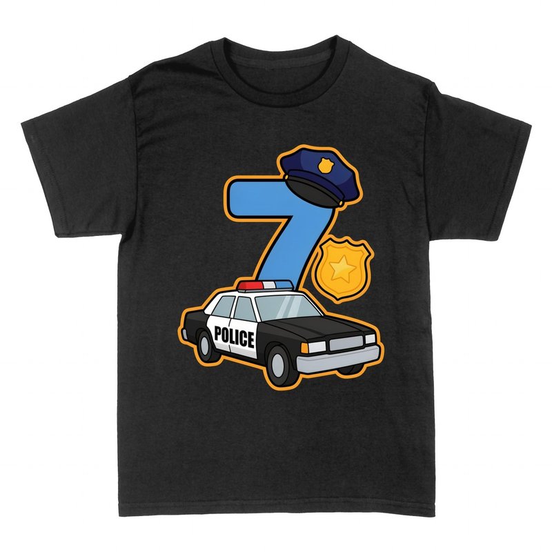 T-shirts: Police Officer Number 7 Patrol Car
