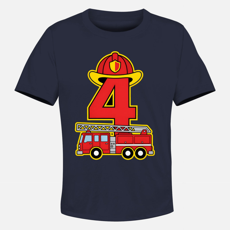 T-shirts: Firefighter Number 4 Birthday