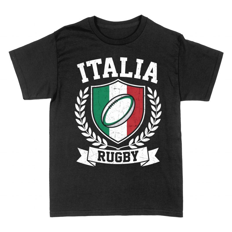 T-shirts: Italia Rugby &mdash; Shield &amp; Oval Ball