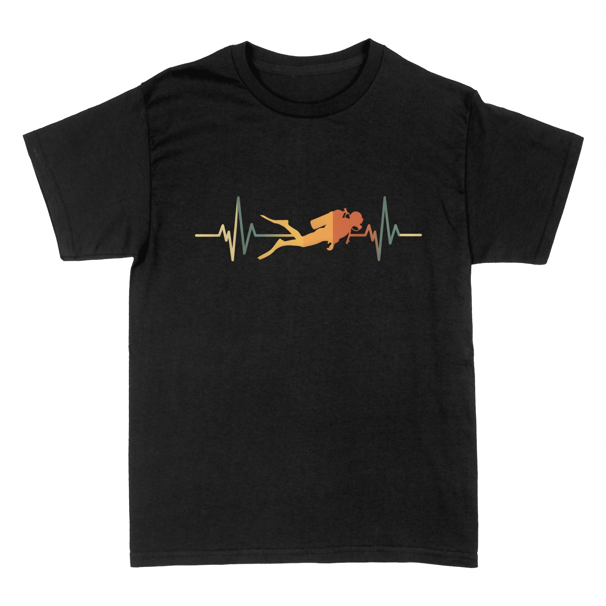 T-shirts: Scuba Diving Heartbeat Vintage