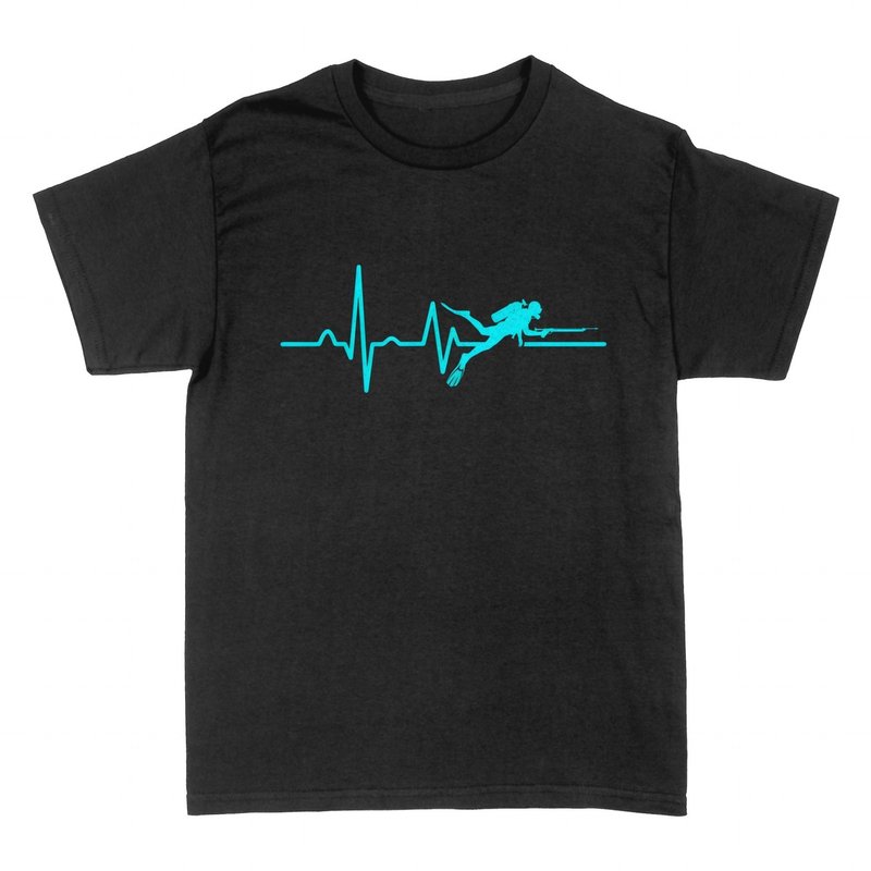 T-shirts: Scuba Diver Heartbeat - Born to Dive