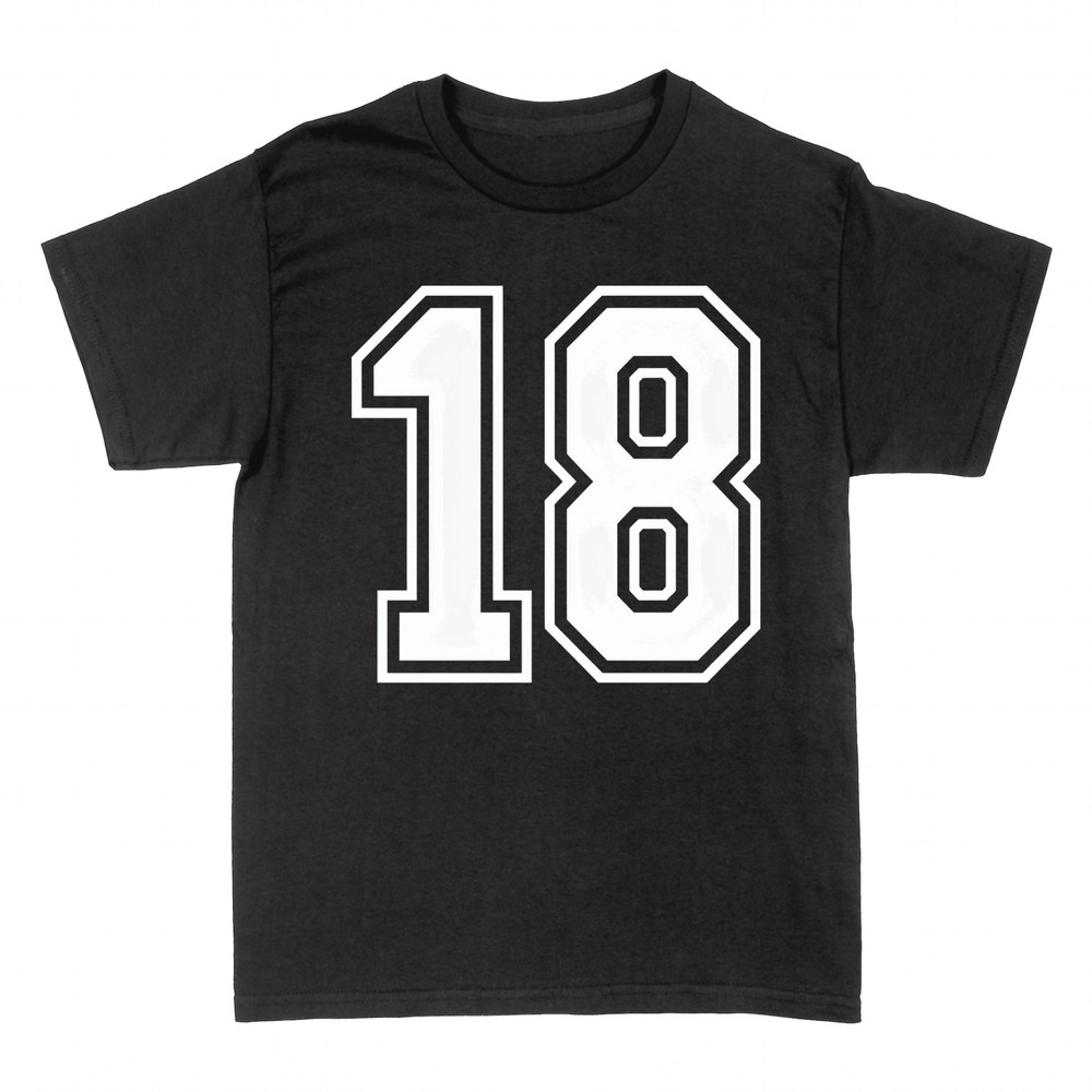 T-shirts: 18th Birthday Bold Athletic Number