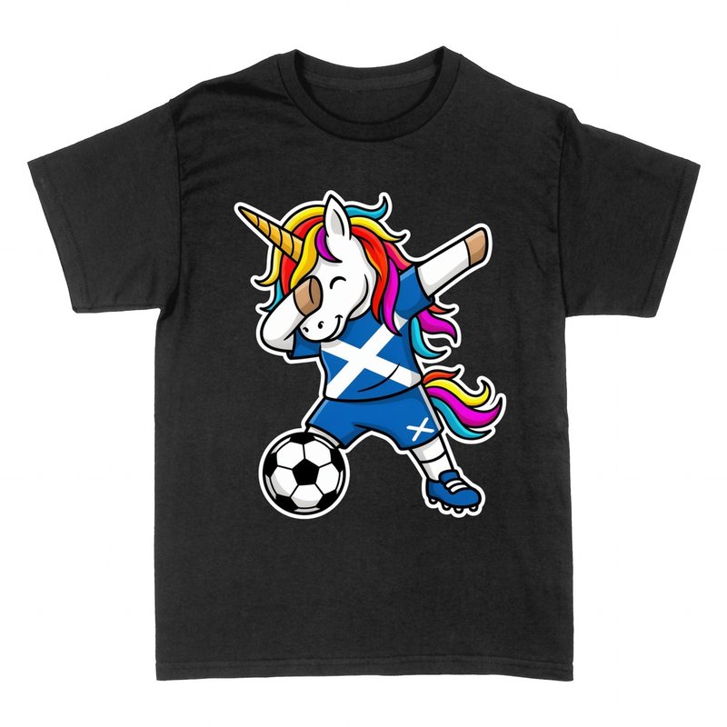 T-shirts: Scotland Dabbing Unicorn Football