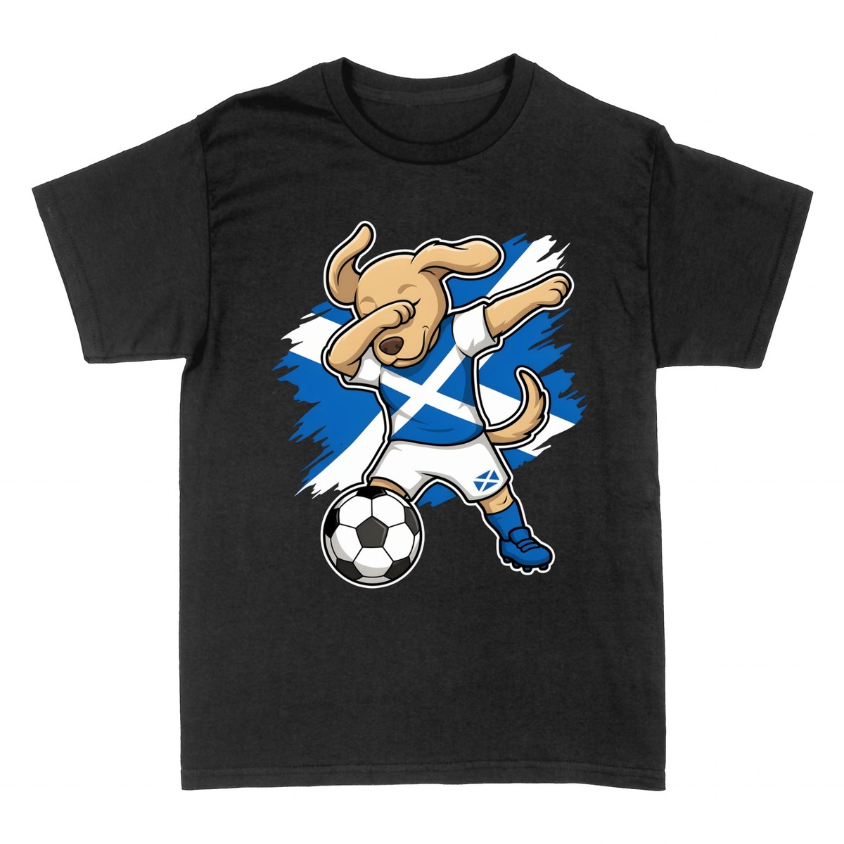 T-shirts: Dabbing Dog Scotland Football