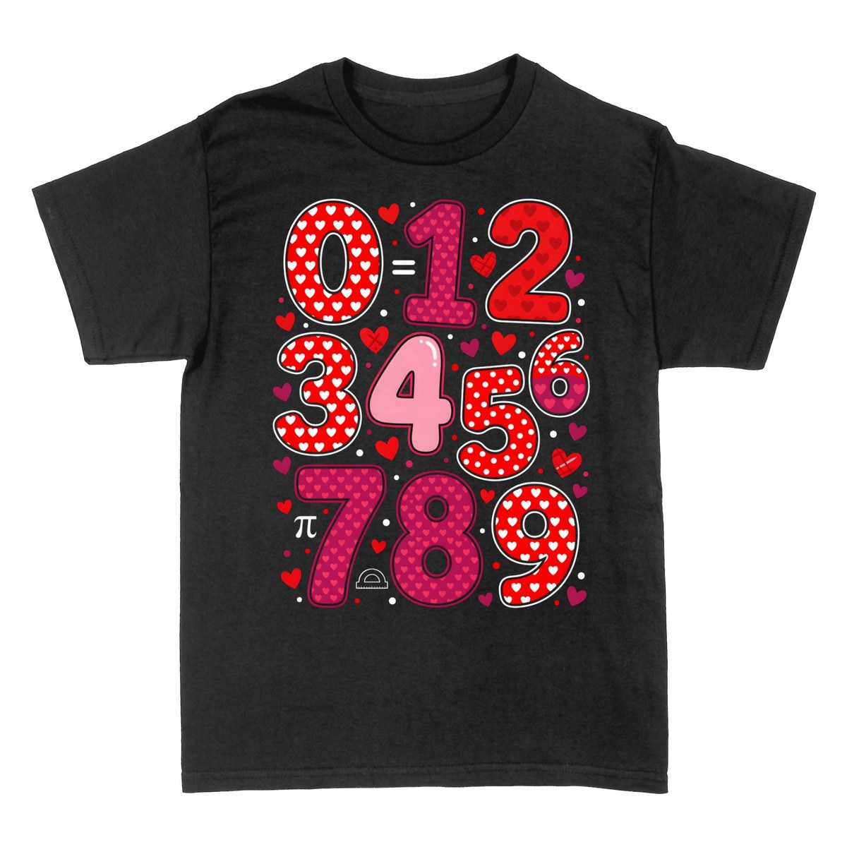 T-shirts: Numbers with Hearts &mdash; Maths Lover