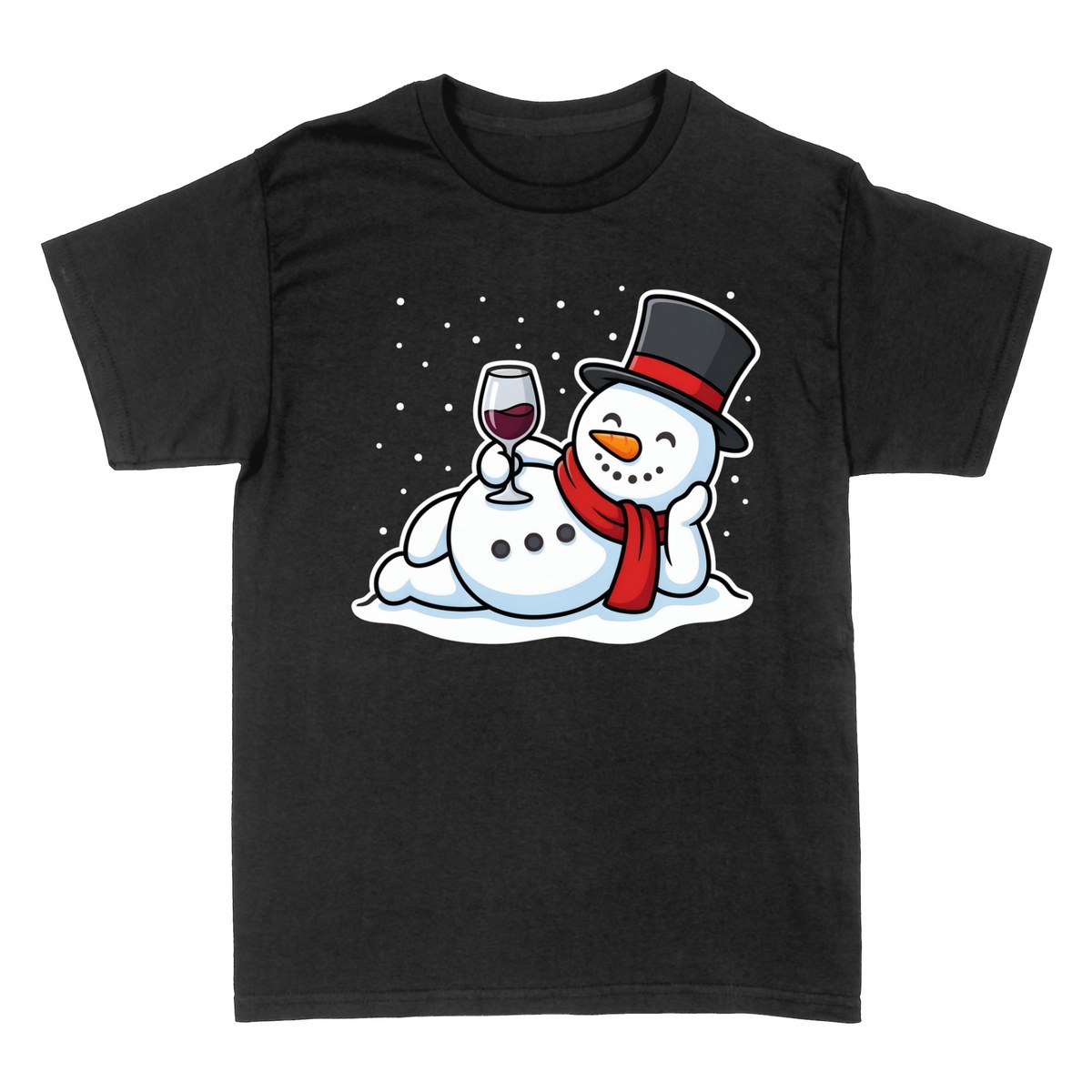 T-shirts: Wine Snowman Christmas