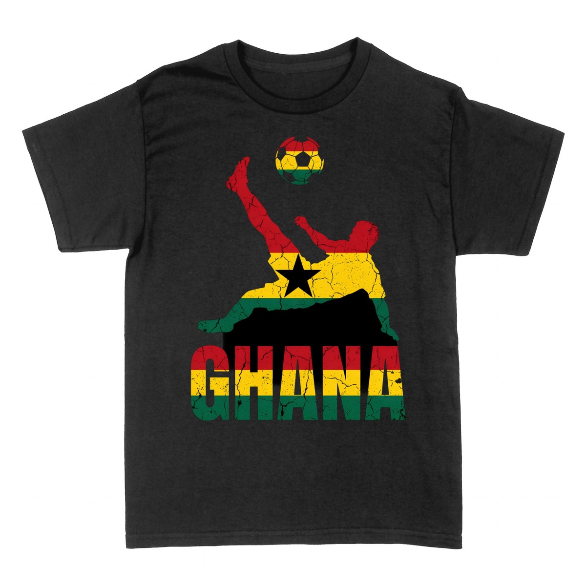 T-shirts: Ghana Football Flag Bicycle Kick