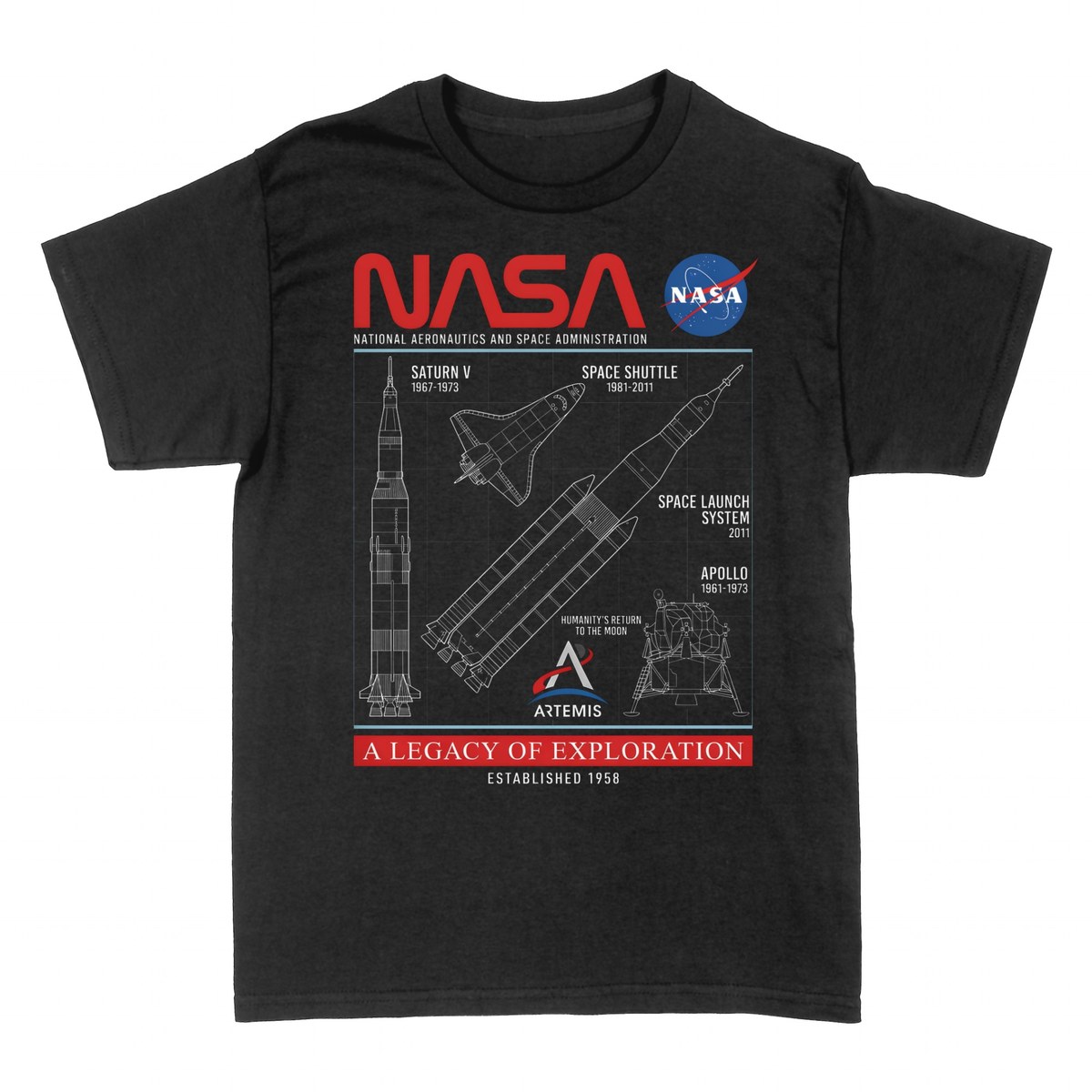 T-shirts: NASA &mdash; A Legacy of Space Exploration