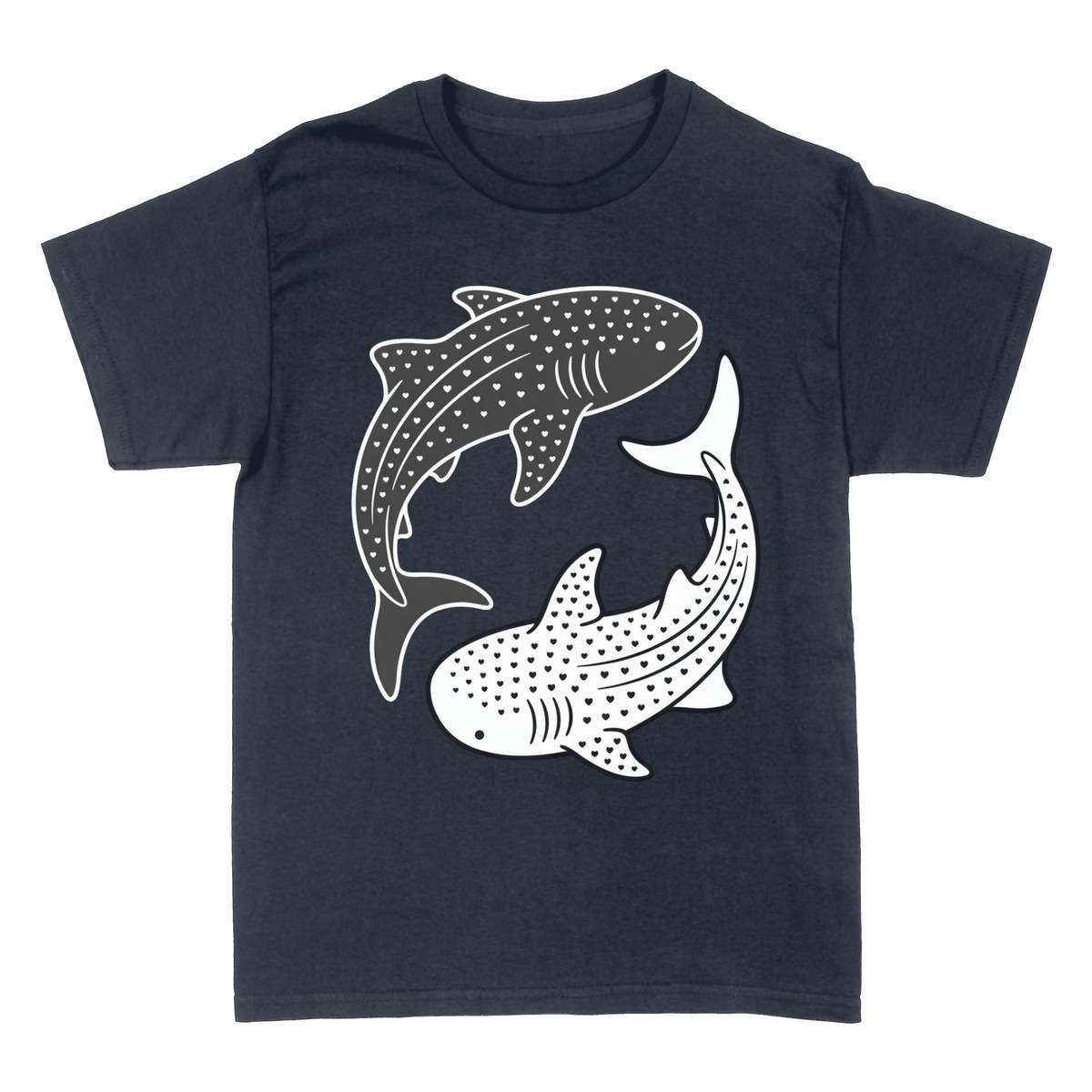 T-shirts: Whale Shark Yin Yang Hearts