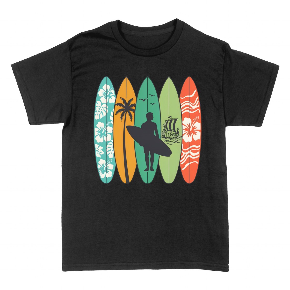 T-shirts: Surfboard Collection &mdash; Hawaiian Vintage Style