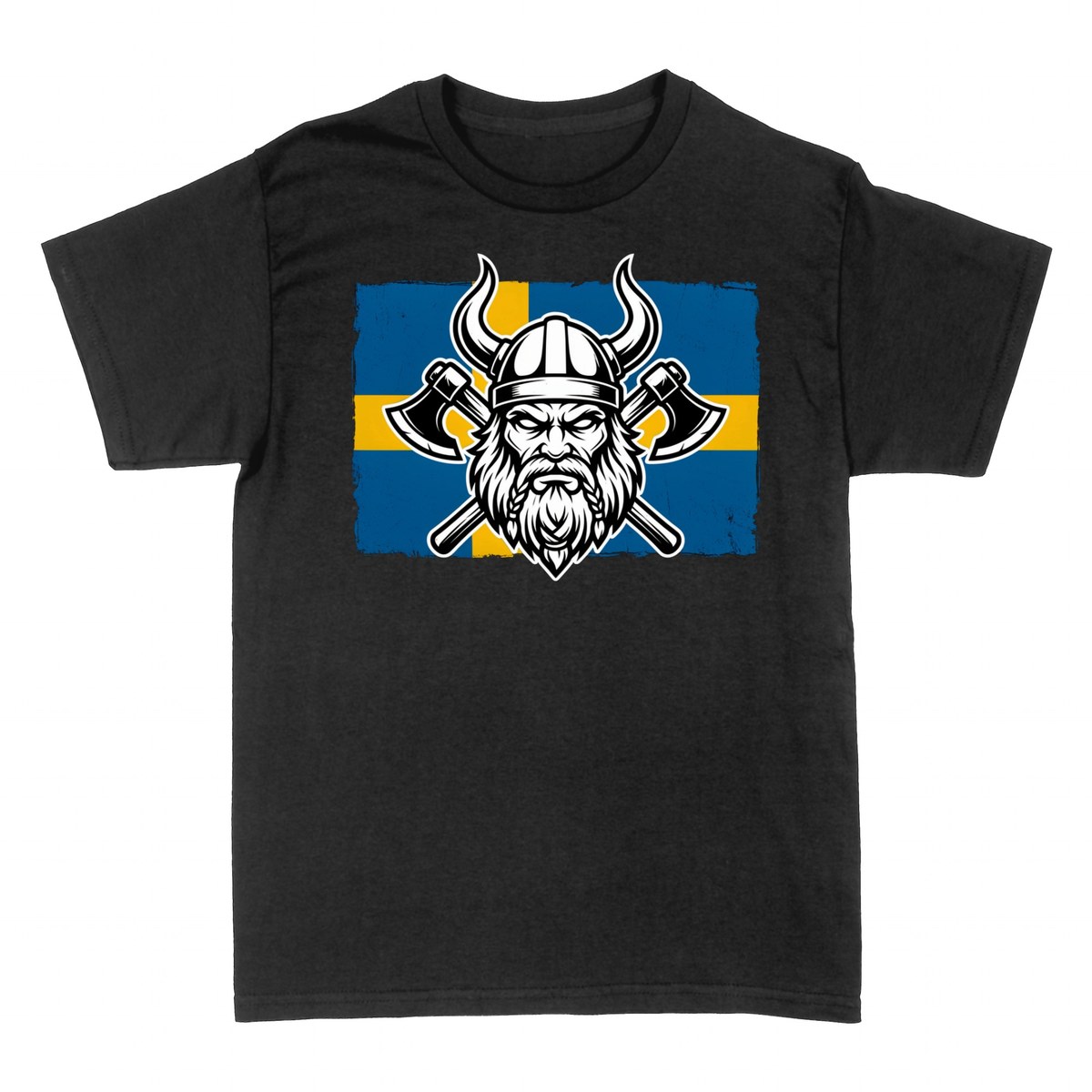 T-shirts: Viking Warrior Sweden Flag