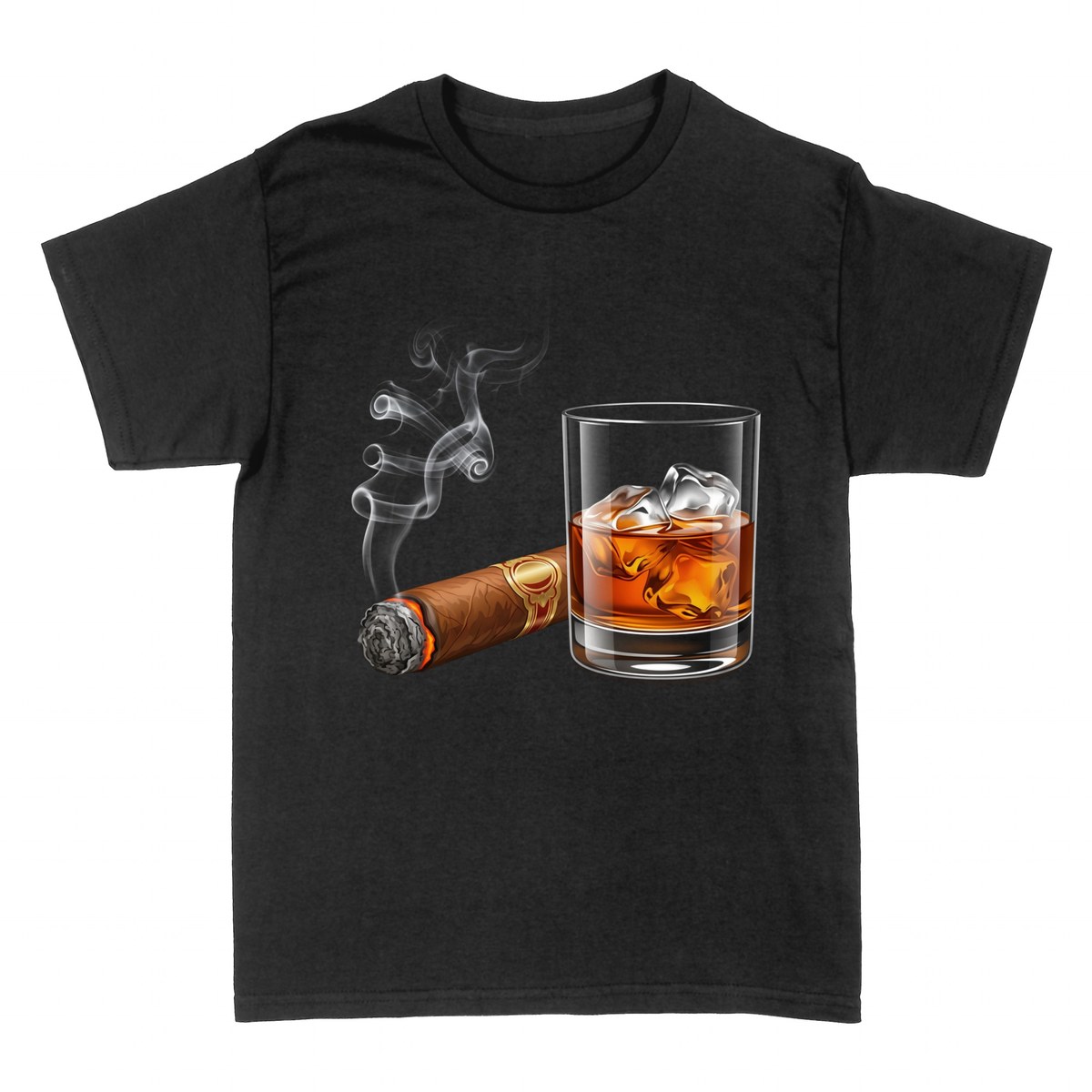 T-shirts: Whisky on the Rocks & Cigar