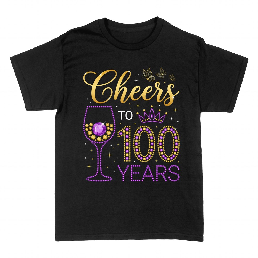 T-shirts: Cheers to 100 Years Bling Crown