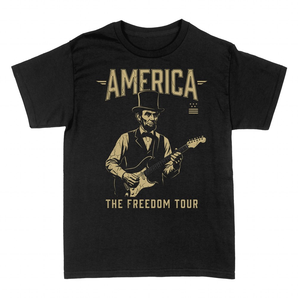 T-shirts: Lincoln The Freedom Tour Guitar