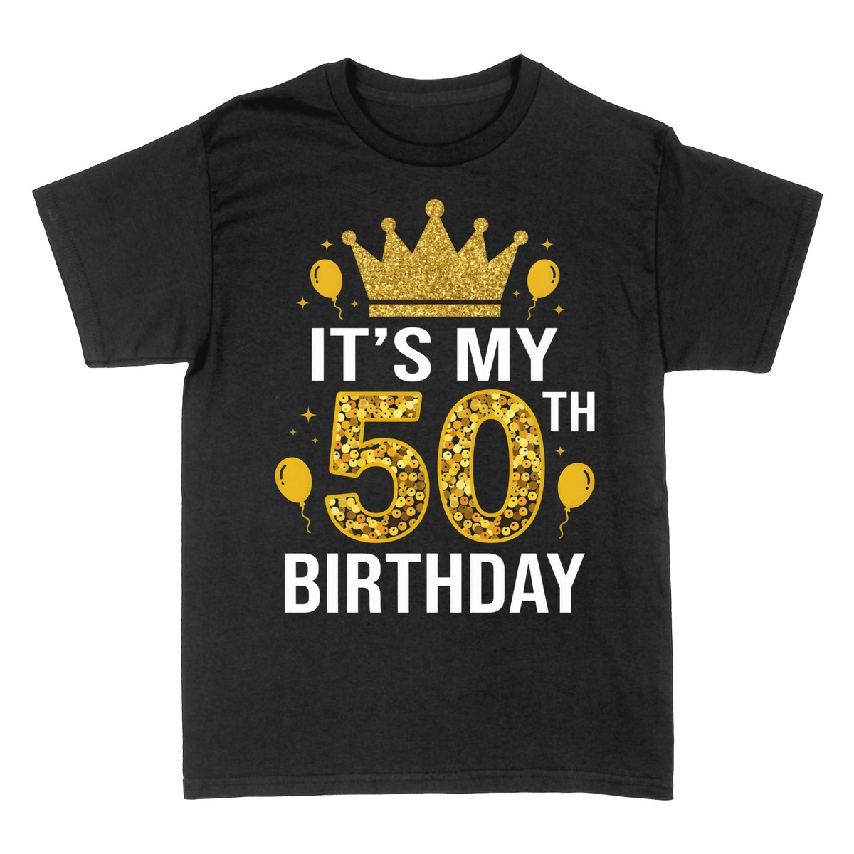 T-shirts: It's My 50th Birthday Crown & Balloons