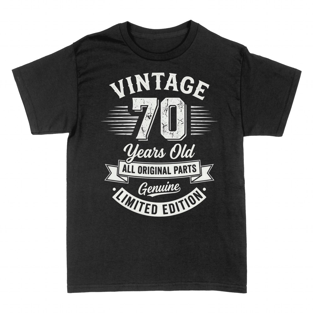 T-shirts: Vintage 70 Years Old All Parts