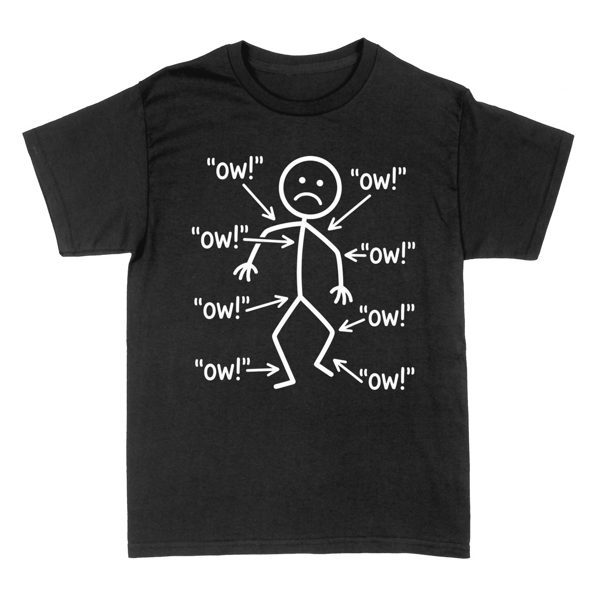 T-shirts: Everything Hurts Stick Figure OW