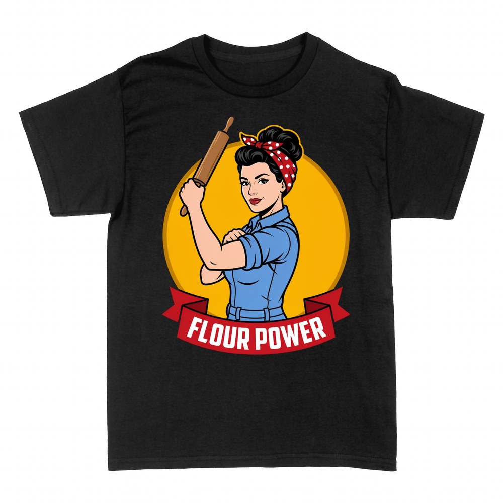 T-shirts: Flour Power Retro Baker Woman