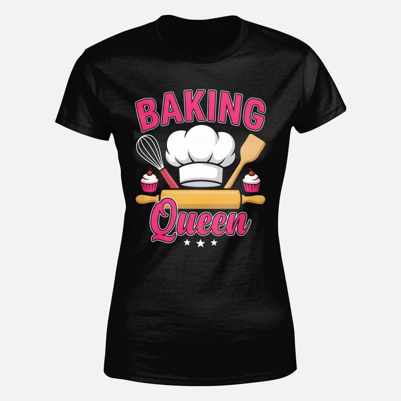 T-shirts: Baking Queen Chef Hat Rolling Pin